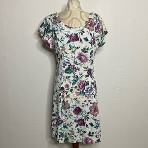 Floral Lace Up Dress